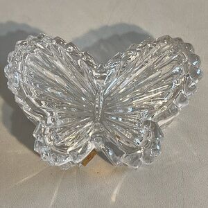 Nachtmann Butterfly Trinket jewelry Dish With Lid 24% Lead Crystal